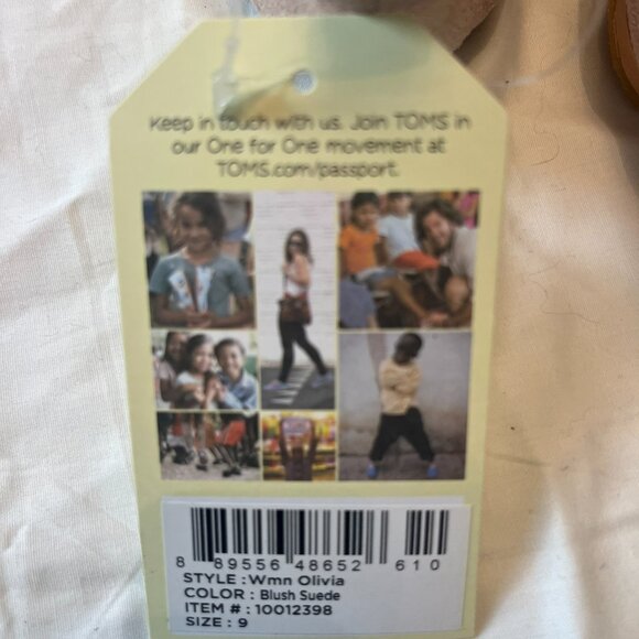 NIB TOMS Olivia Ballet Flats - Blush Suede - Sz 9 - Picture 3 of 12